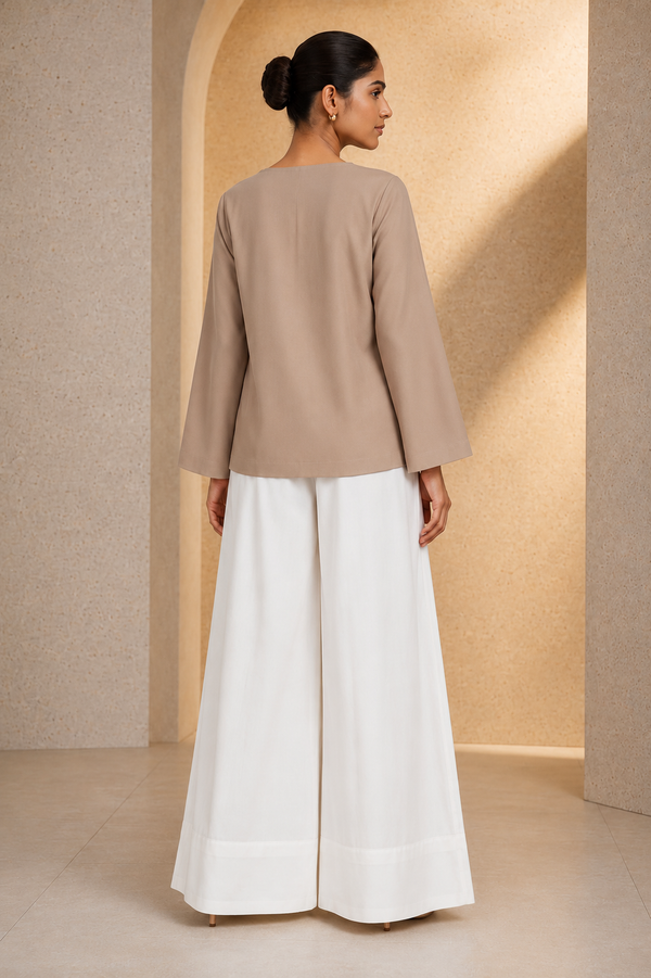 Farshi Shalwar White Cotton (3404)