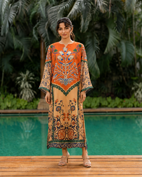 Gulnaar Print Kaftan (KN-3302)