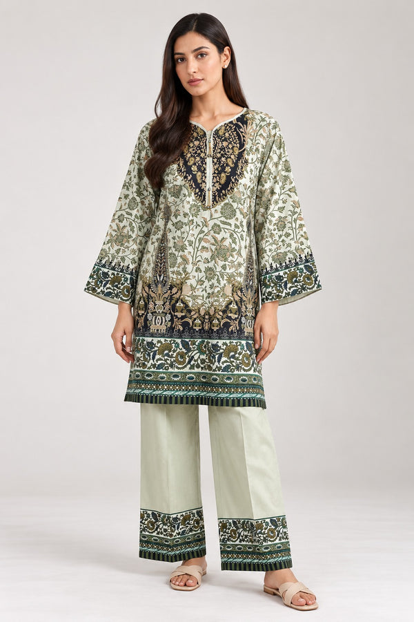Green Meher Printed 2 PC's (TP-2810)