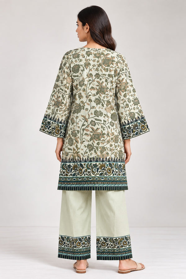 Green Meher Printed 2 PC's (TP-2810)