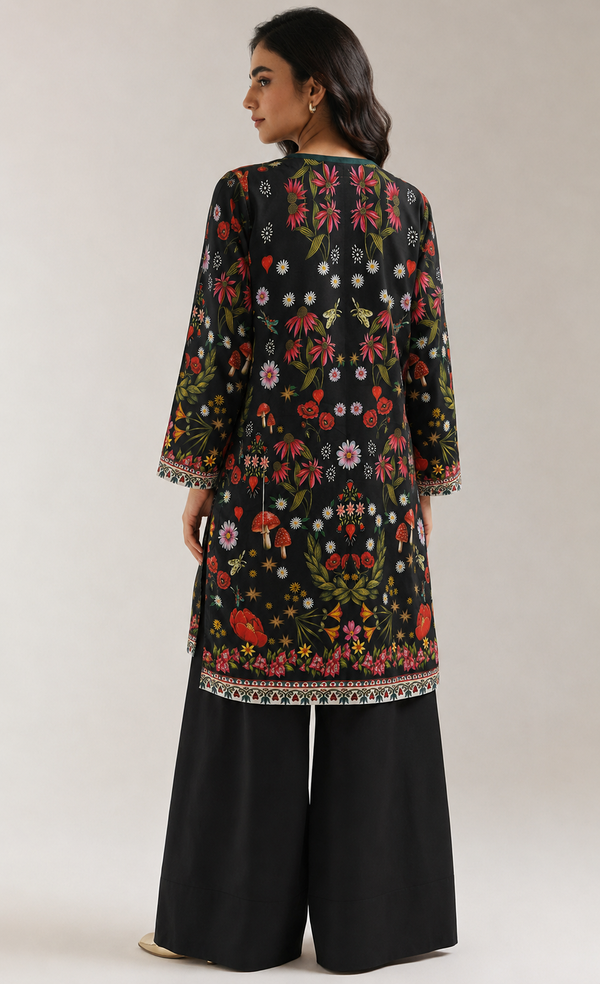 Night Garden – Printed Lawn Kurta (3204)