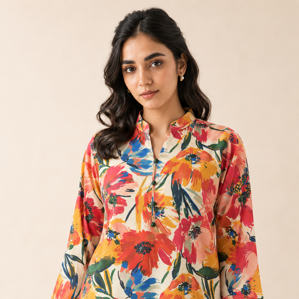 Floral Carnival – Printed Lawn Kurta (3205)